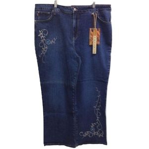 NWT Makers USA Womens Plus Size Rhinestone Stud Jeans NEW